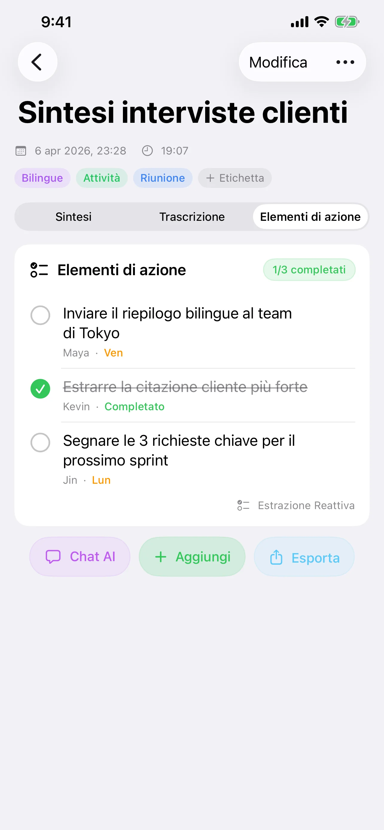 Speechy app screenshot