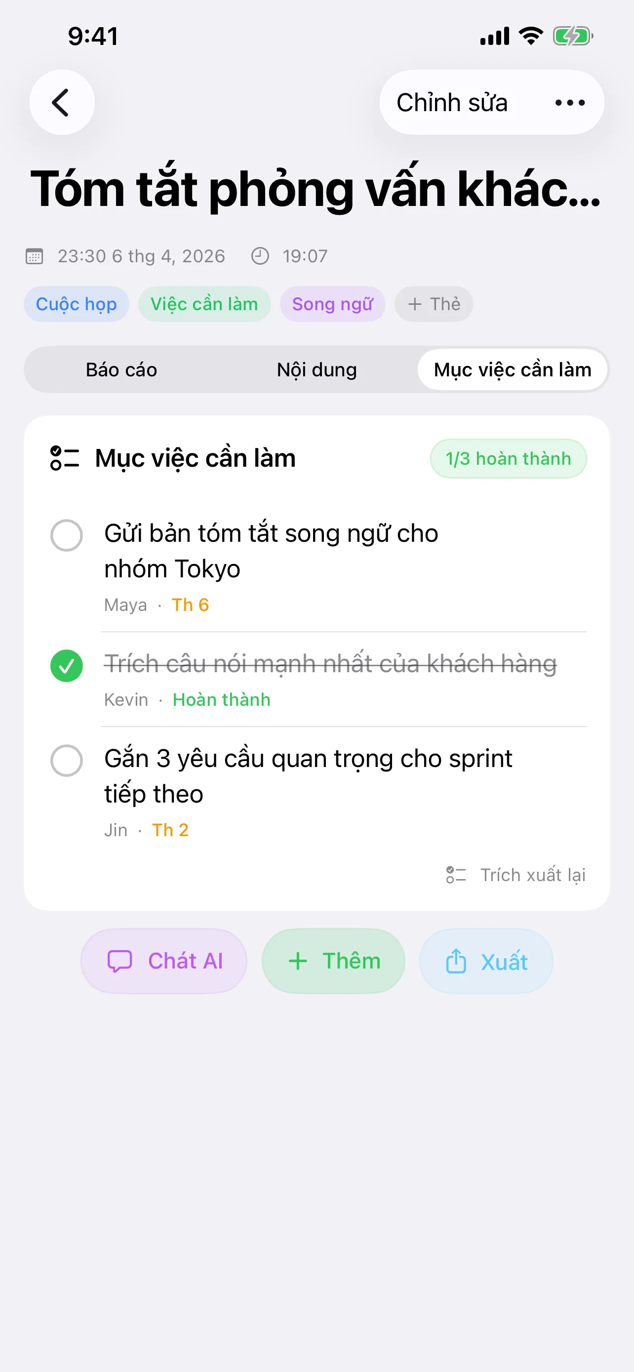 Speechy app screenshot
